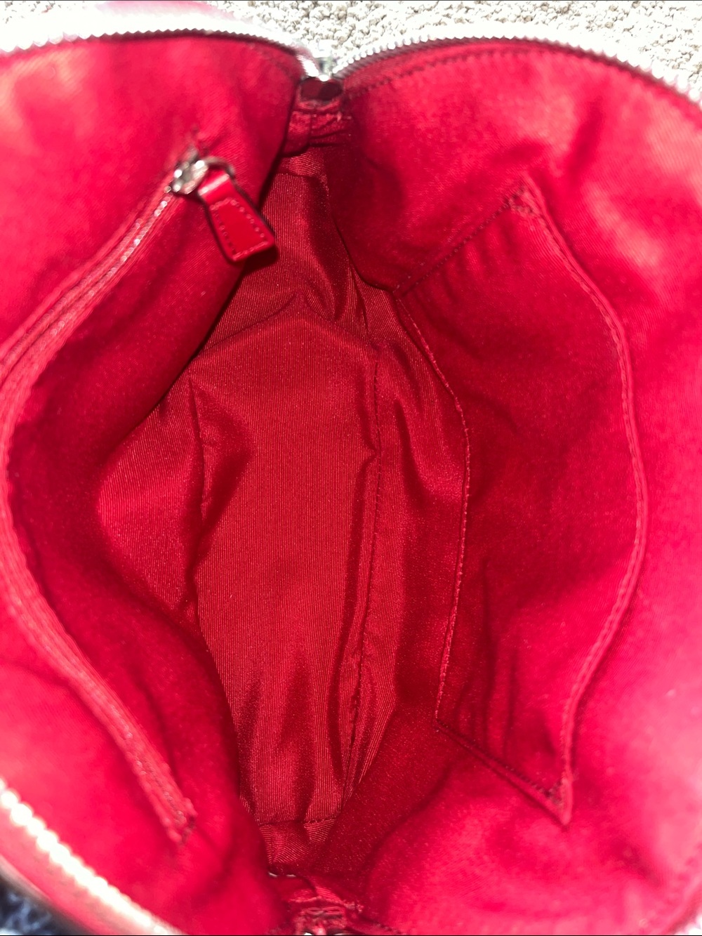 COACH Peyton Mini Red Leather Dome Satchel and Crossbody Bag - Picture 9 of 11